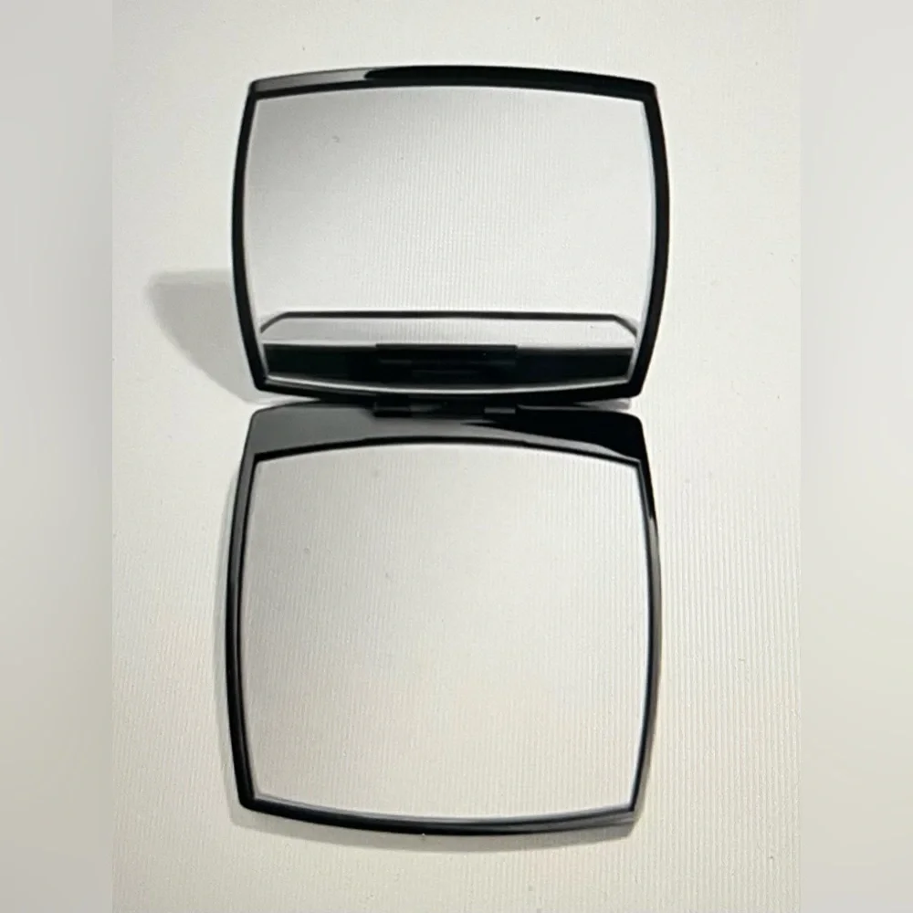 CHANEL MIROIR DOUBLE SIDED Black Slimline Mirror Compact Duo/Velvet Pouc… - Picture 3 of 9